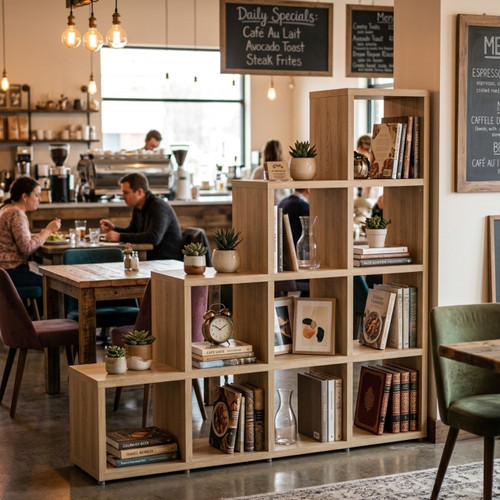 Cube Stepped Shelving Display & Storage - 4 x 4