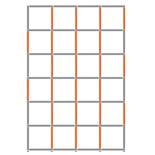 Cube Shelving Display & Storage Unit - 6 High x 4 Wide