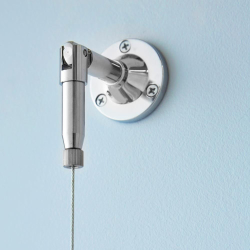 Chrome Wall-Mounted Cable Display Kit - A4 Landscape