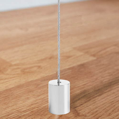 Chrome Ceiling-to-Floor Cable Display Kit - A4 Portrait