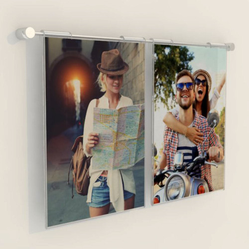 Hook-on Pocket Wall-Mounted Cable Display Kit - A4 Portrait