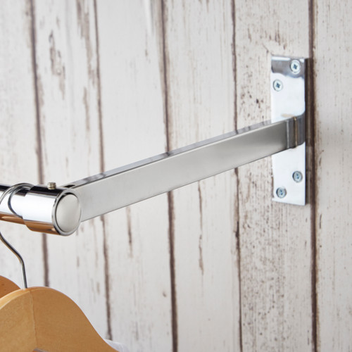 Chrome Support Arm For up to 25mm Diameter tube - Wall fix