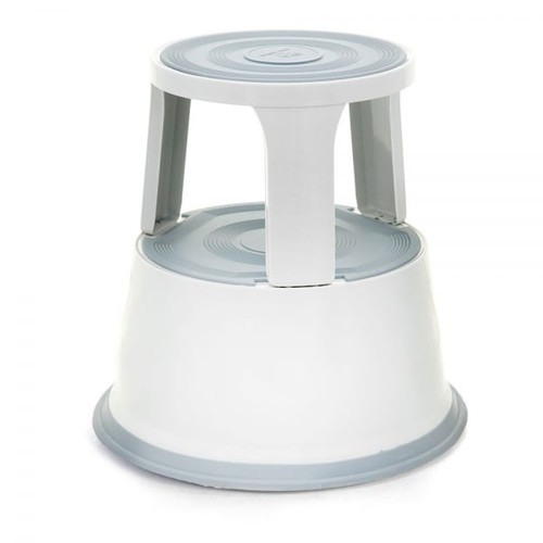 Grey Metal Kick Step Stool