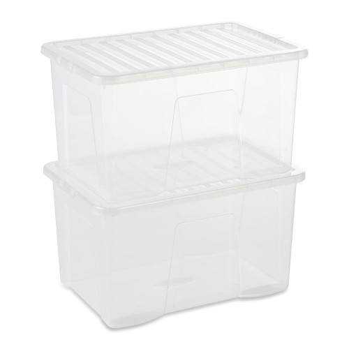 5 x 60L Clear Storage Boxes