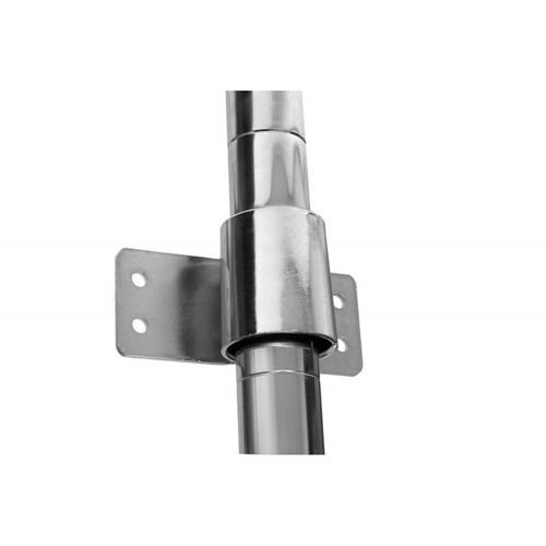 Chrome Wire Clothes Rack - 2 x Rails & 3 x Shelves - H2100 x W900 x D450mm