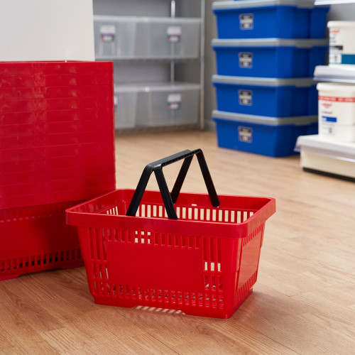 Blue Plastic Shopping Basket - 22L