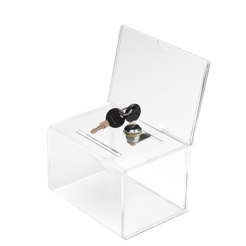 Lockable Acrylic Suggestion Box With Small Insert