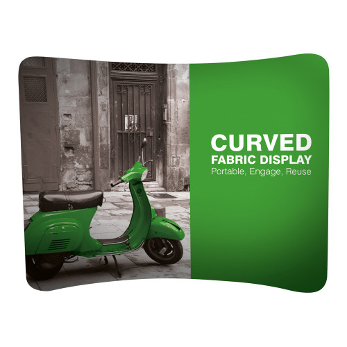 Curved Fabric Exhibition Stand - With Single-Sided Graphics
