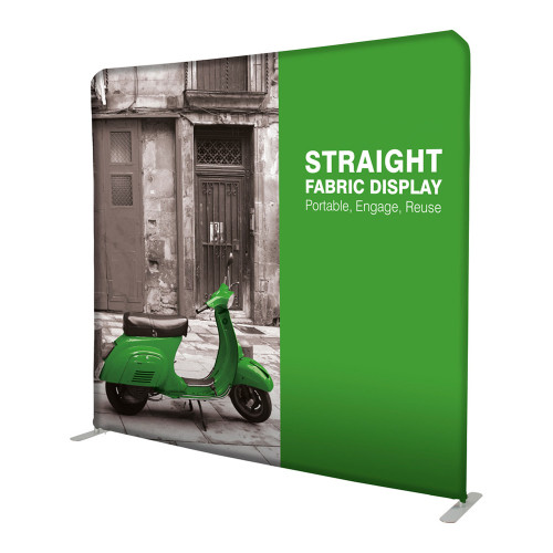 Straight Fabric Exhibition Stand - With Single-Sided Graphics
