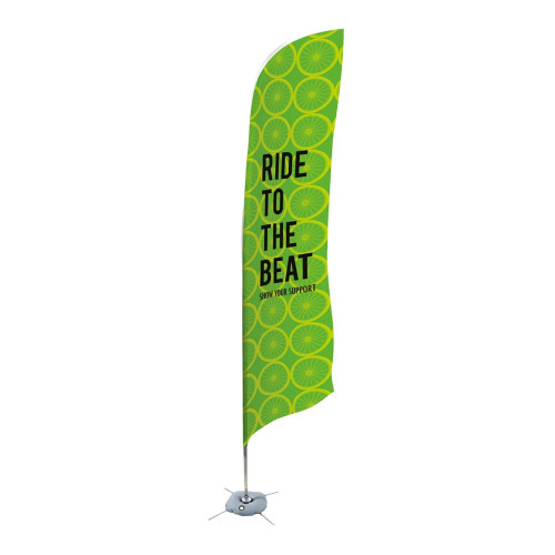 Feather Flag With Pole And Cross Base - Graphic Area H2600 x W600mm