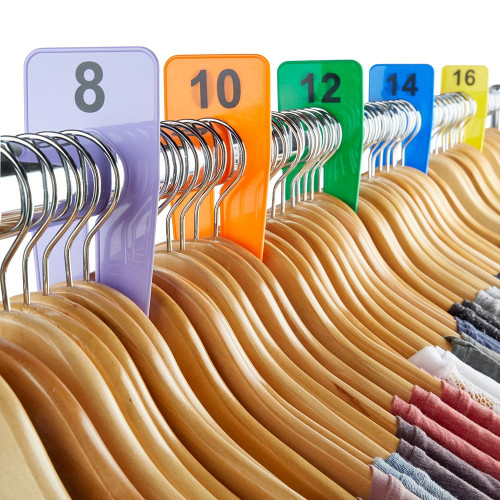 Clothes Rail Size Dividers - One Size Per Pack of 5 - Sizes 8 to 32 Available