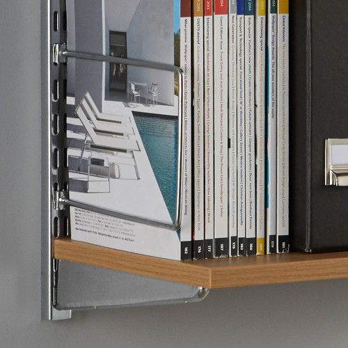 Pair of Chrome Flexible Twin Slot Bookends