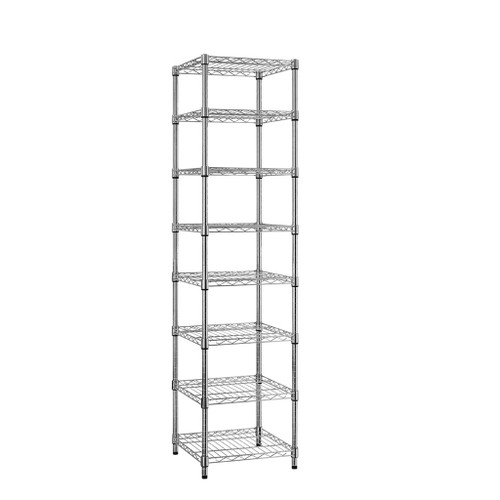 8 Tier Chrome Wire Shelving Unit - H1800 x W450 x D450mm