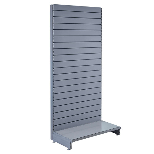 Silver Slatwall Back Panel for Retail Shelving Units - H100mm