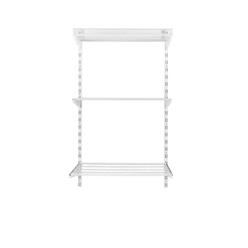 Flexx White Wire Shelf System - H1200mm - 3 Shelves