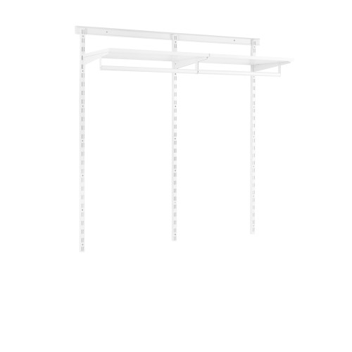 Flexx White Wooden Shelf System & Clothes Rail- H1200mm