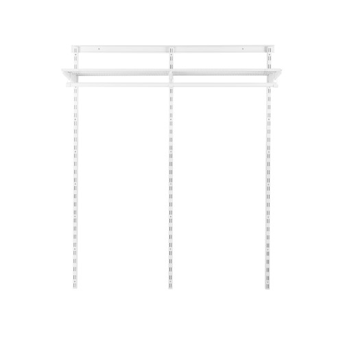 Flexx White Wire Shelf System & Clothes Rail- H1500mm