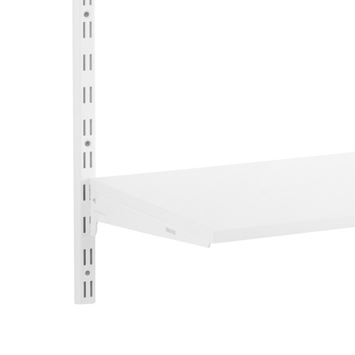 Flexx White Wooden Shelf System with Clothes Rail & Trouser Rack- H2100mm