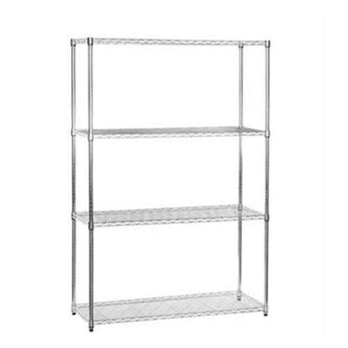4 Tier Chrome Wire Shelving Unit - H1800 x W1200 x D450mm