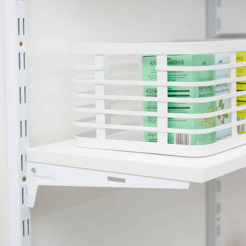 White Wooden Shelf for Flexx Shelving Systems