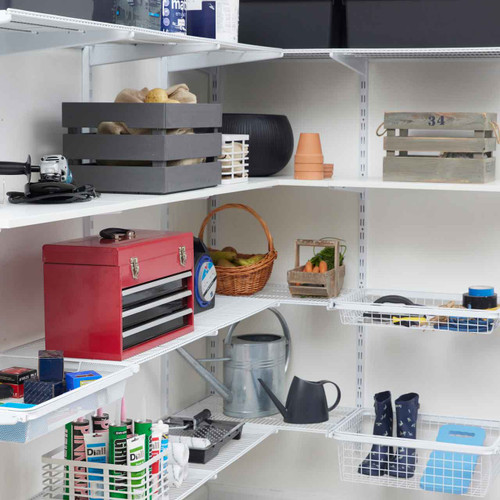 White Wooden Shelf for Flexx Shelving Systems