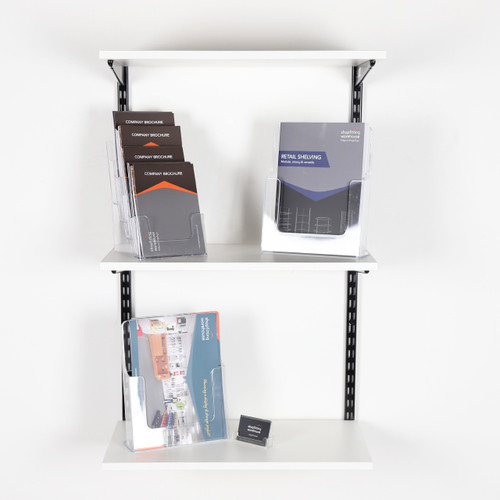 Black & White Twin Slot Shelving Kit - H1000mm - 3 Shelves - Width 900mm