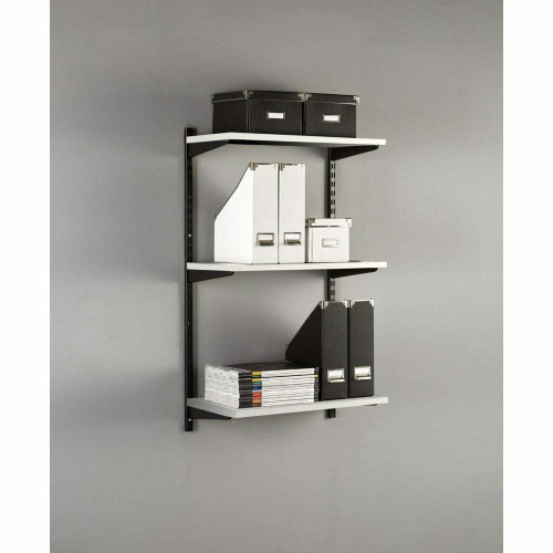 Black & White Twin Slot Shelving Kit - 3 Shelves - Width 600mm
