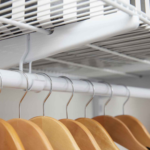600mm White Clothes Rail for Flexx Shelf System