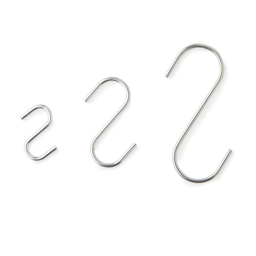 Pack of 100 x Large Silver S-Hooks