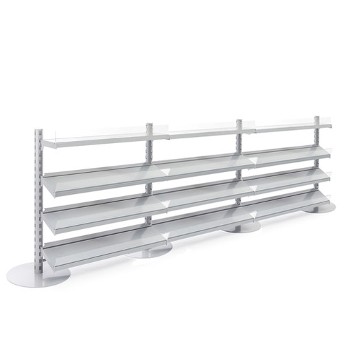 Single Sided In-Queue Merchandising Bay and Shelves -W1000mm each bay
