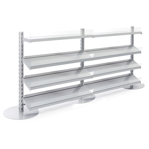 Single Sided In-Queue Merchandising Bay and Shelves -W1000mm each bay