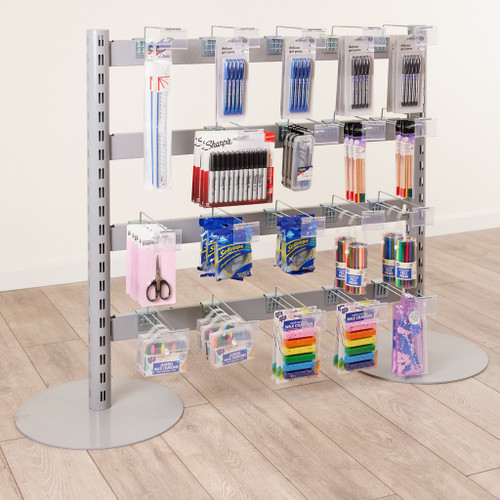 Single Sided In-Queue Merchandising Bay and Hooks -W1000mm each bay