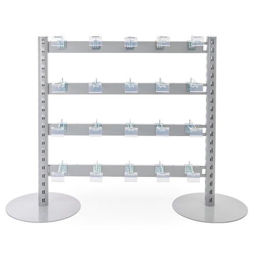 Single Sided In-Queue Merchandising Bay and Hooks -W1250mm each bay
