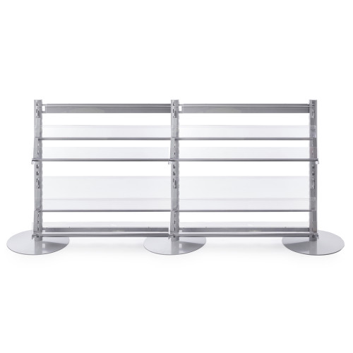 Single Sided In-Queue Merchandising Bay with Magazine Shelves - W1000mm each bay