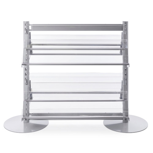 Double Sided In-Queue Merchandising Bay with Magazine Shelves -W1000mm each bay