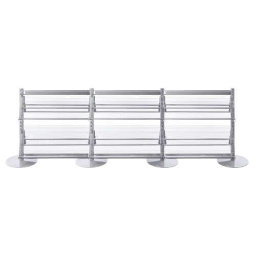 Double Sided In-Queue Merchandising Bay with Magazine Shelves -W1000mm each bay