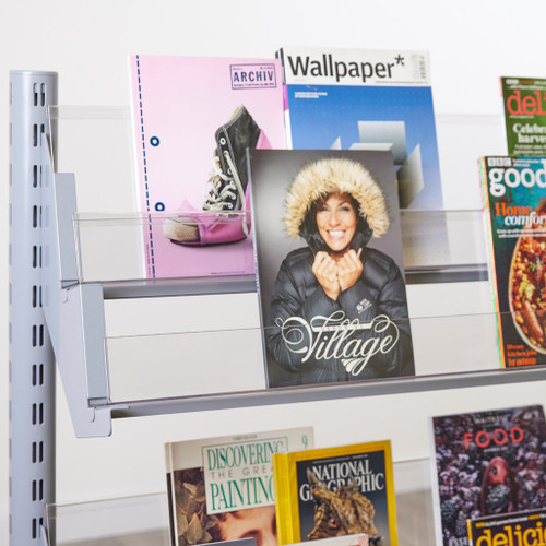Single Sided In-Queue Merchandising Bay with Magazine Shelves - W1250mm each bay