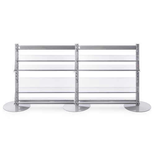 Single Sided In-Queue Merchandising Bay with Magazine Shelves - W1250mm each bay