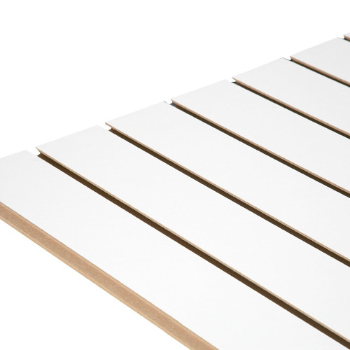 Pack of 40 x White Slatwall Panels Half Size - 100mm Centres - 18mm MDF
