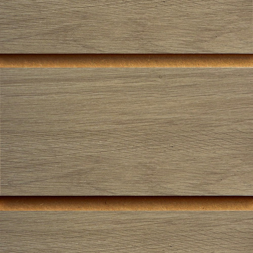 Aurora Oak Slatwall Panel - 100mm Centres - 18mm MDF