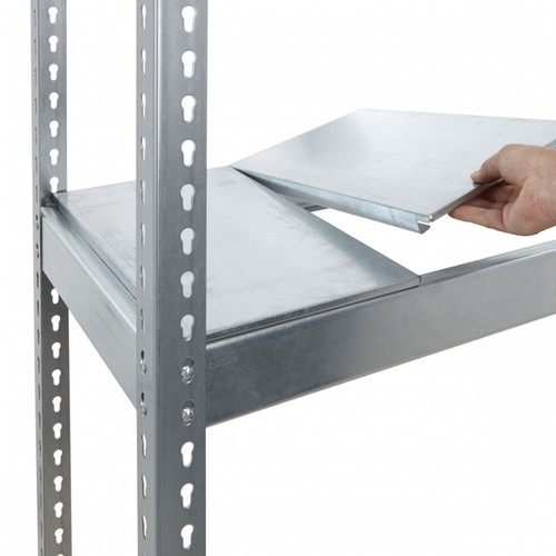 Galvanised Heavy Duty Warehouse Shelving Unit With Steel Shelves - Up to 400Kg UDL Per Shelf - 1980mm High