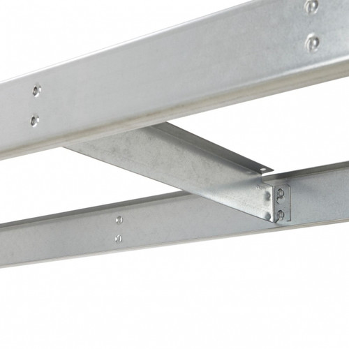 Blue & Galvanised Heavy Duty Warehouse Shelving Unit With Steel Shelves - Up to 330Kg UDL Per Shelf - 2440mm High