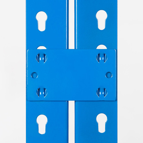 Blue & Orange Heavy Duty Warehouse Shelving Unit With Steel Shelves - Up to 700Kg UDL Per Shelf - 2440mm High, 1525mm Wide