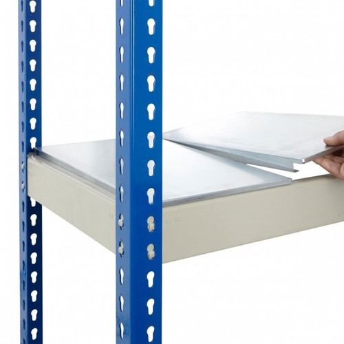 Blue & Grey Heavy Duty Warehouse Shelving With Steel Shelves - Up to 625Kg UDL Per Shelf - 3050mm High Blue & Grey Heavy Duty Warehouse Shelving With Steel Shelves - Up to 625Kg UDL Per Shelf - 3050mm High