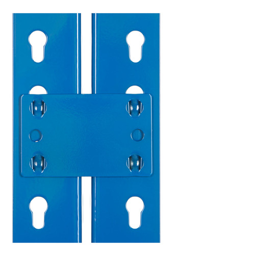 Blue Tie Plates For Heavy-Duty Steel Shelving Units - Pack of 4 - Up to 400kg UDL