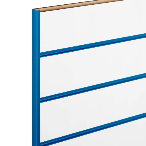 Pair of Blue End Cap for Slatwall Panels 1.2m