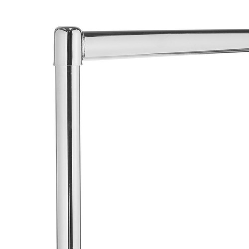 Reinforced 6ft Chrome Heavy-Duty Clothes Rail With 2 Braked and 2 Unbraked Heavy Duty Wheels