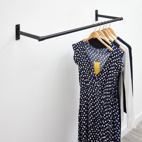 Black Support Arm For up to 25mm Diameter tube - Wall fix