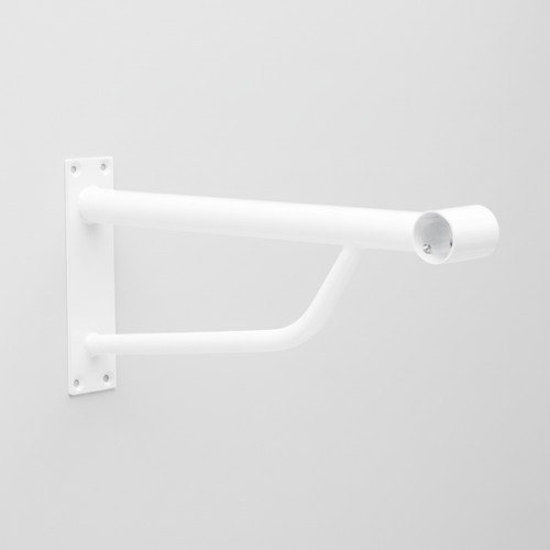 Heavy Duty White Support Arm For up to 25mm Diameter tube - Wall fix