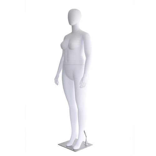 Curve Plus Sized Mannequin  - Female - Gloss White